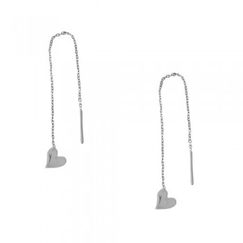 Ασημένια σκουλαρίκια καρδιές 925