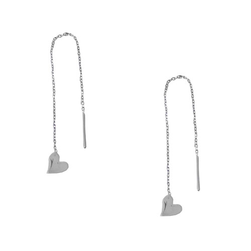 Ασημένια σκουλαρίκια καρδιές 925