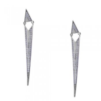 Ασημένια σκουλαρίκια 925 με ζιργκόν