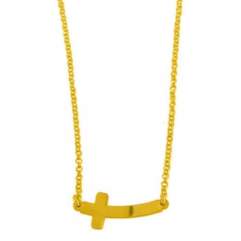 Ασημένιο επιχρυσωμένο κολιέ 925