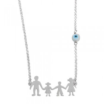 Ασημένιο κολιέ οικογένεια 925