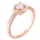 Ασημένιο μονόπετρο δαχτυλίδι 925 σε ροζ χρώμα με ζιργκόν