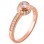 Ασημένιο μονόπετρο δαχτυλίδι 925 σε ροζ χρώμα