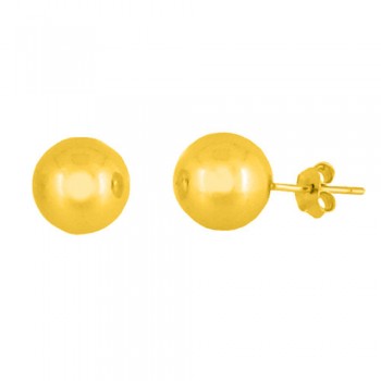 Χρυσά σκουλαρίκια μπίλιες Κ14