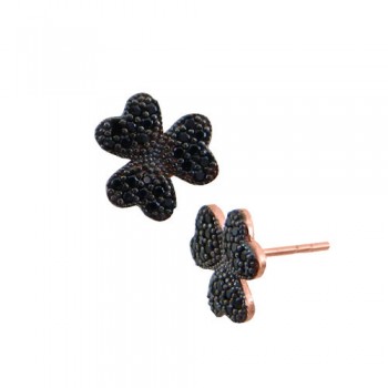 Ασημένια σκουλαρίκια 925 σε ροζ χρώμα