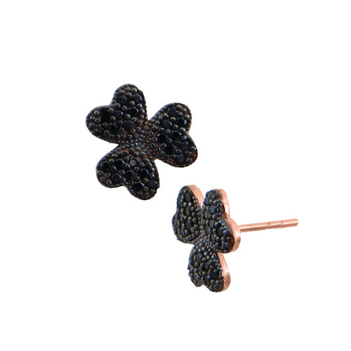 Ασημένια σκουλαρίκια 925 σε ροζ χρώμα