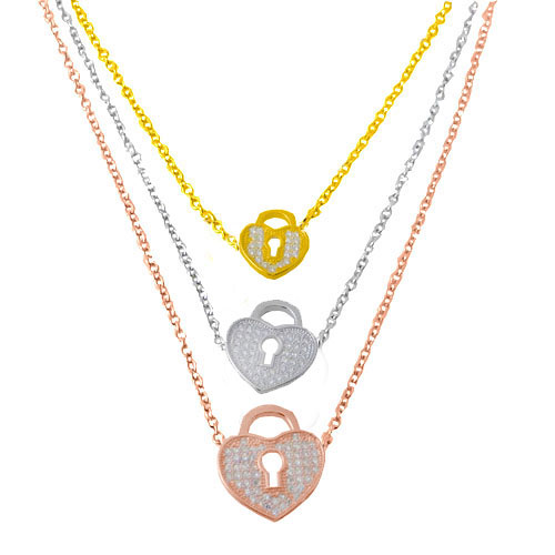 Ασημένιο τριπλό κολιέ 925