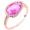 Ασημένιο δαχτυλίδι 925 σε ροζ χρώμα με ημιπολύτιμο λίθο