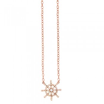 Ασημένιο κολιέ 925 σε ροζ χρώμα