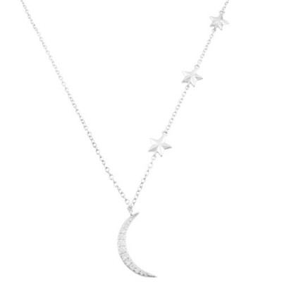 Ασημένιο κολιέ φεγγάρι 925
