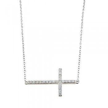 Ασημένιο κολιέ με σταυρό 925