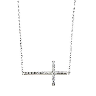 Ασημένιο κολιέ με σταυρό 925