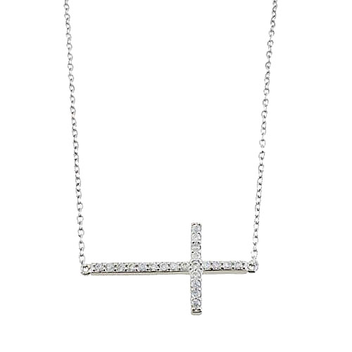 Ασημένιο κολιέ με σταυρό 925