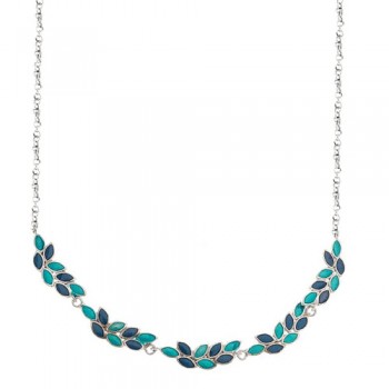 Ασημένιο κολιέ φύλλα 925