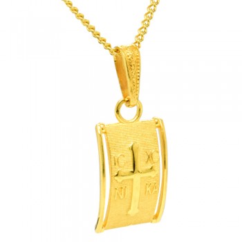 Ασημένιο επιχρυσωμένο κωνσταντινάτο κολιέ 925