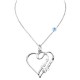 Ασημένιο κολιέ καρδιά νονά 925