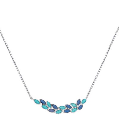 Ασημένιο κολιέ φύλλα 925