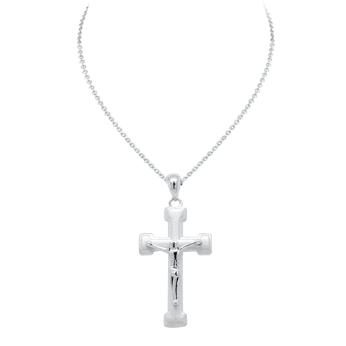 Ασημένιο κολιέ με σταυρό 925