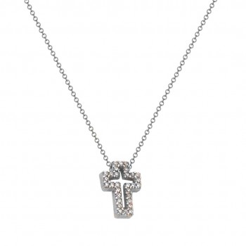 Ασημένιο κολιέ με σταυρό 925