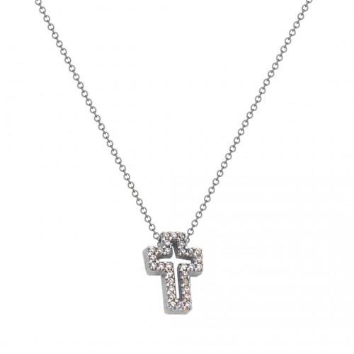 Ασημένιο κολιέ με σταυρό 925