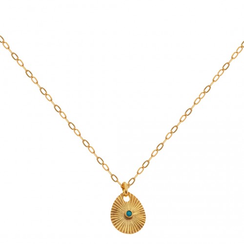 Ασημένιο επιχρυσωμένο κολιέ σταγόνα 925