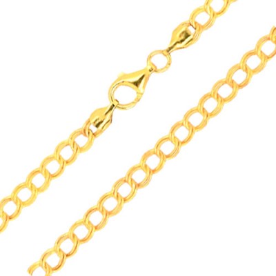 Ασημένιο επιχρυσωμένο κολιέ αλυσίδα 925