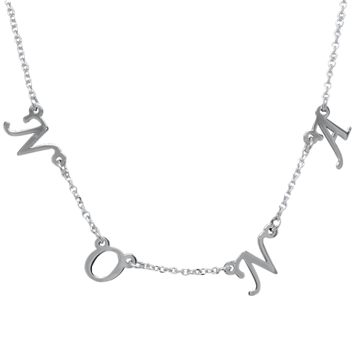 Ασημένιο κολιέ νονά 925