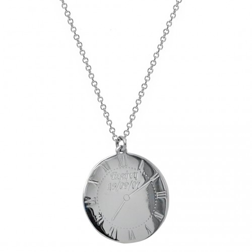 Ασημένιο κολιέ 925 με στοιχεία γέννησης