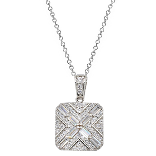 Ασημένιο κολιέ 925 με ζιργκόν