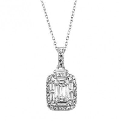 Ασημένιο κολιέ 925 με ζιργκόν