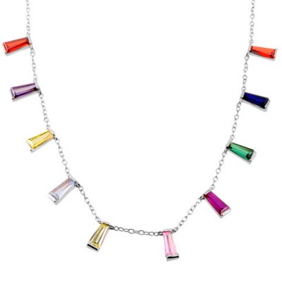 Ασημένιο κολιέ 925 με ζιργκόν