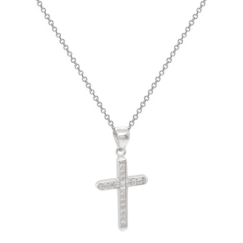 Ασημένιο κολιέ με σταυρό 925