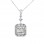 Ασημένιο κολιέ ροζέτα 925 με ζιργκόν