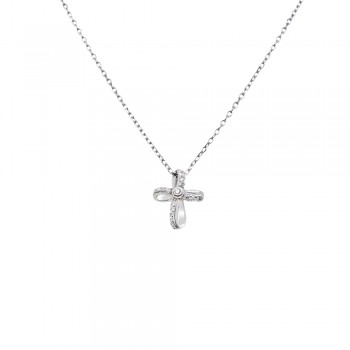 Ασημένιο κολιέ 925 με σταυρουδάκι