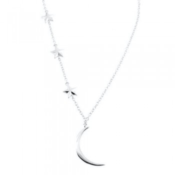 Ασημένιο κολιέ φεγγάρι 925
