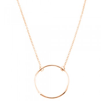 Ασημένιο κολιέ 925 σε ροζ χρώμα