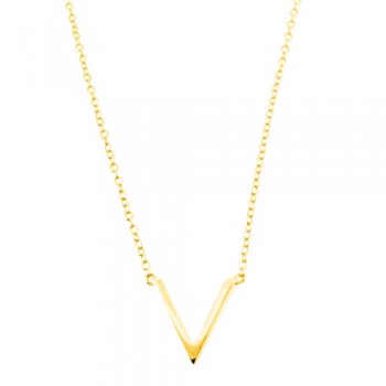 Ασημένιο επιχρυσωμένο κολιέ 925