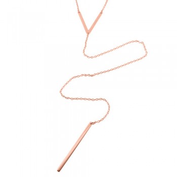 Ασημένιο κολιέ 925 σε ροζ χρώμα