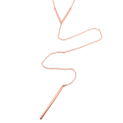 Ασημένιο κολιέ 925 σε ροζ χρώμα