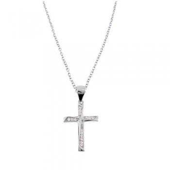 Ασημένιο κολιέ με σταυρό 925