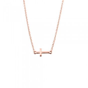 Ασημένιο κολιέ choker 925 σε ροζ χρώμα