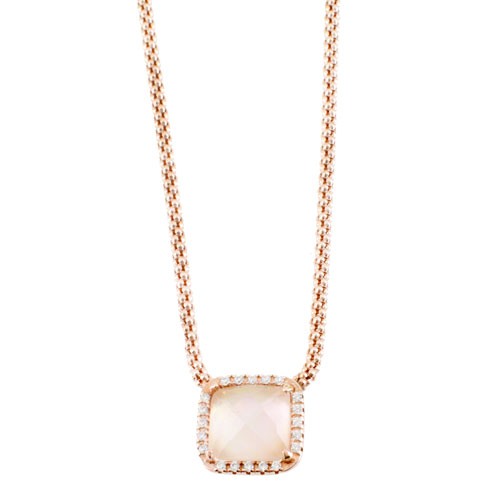 Ασημένιο κολιέ 925 σε ροζ χρώμα