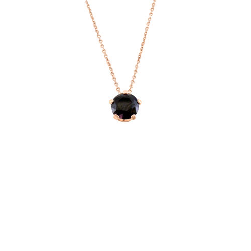 Ασημένιο κολιέ 925 σε ροζ χρώμα με ζιργκόν