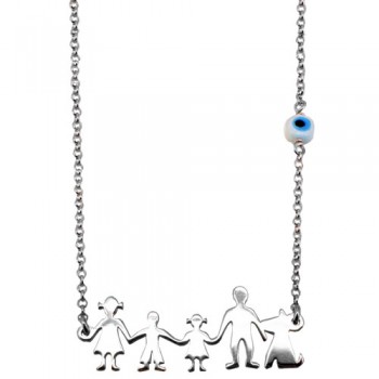 Ασημένιο κολιέ οικογένεια 925