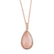 Ασημένιο κολιέ σταγόνα 925 σε ροζ χρώμα