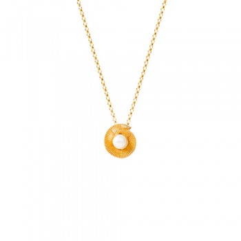 Ασημένιο χειροποίητο κολιέ κοχύλι 925