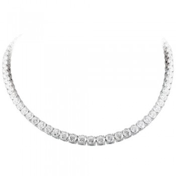 Ασημένιο κολιέ ριβιέρα 925 με ζιργκόν