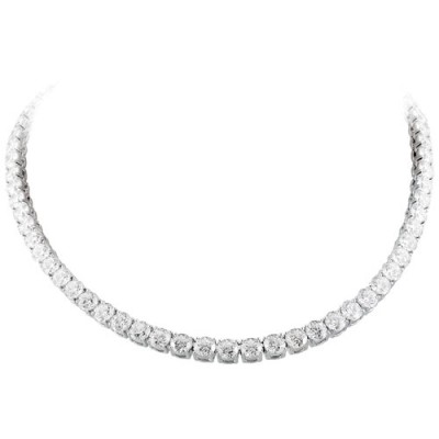 Ασημένιο κολιέ ριβιέρα 925 με ζιργκόν