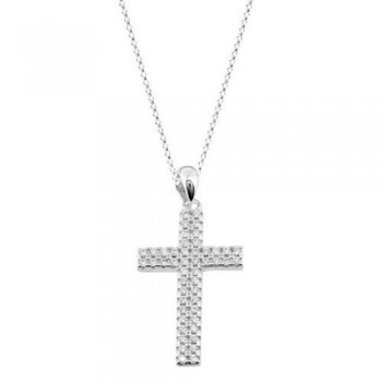 Ασημένιο κολιέ με σταυρό 925