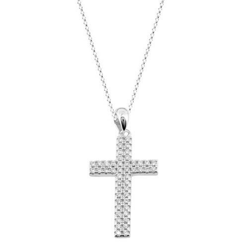 Ασημένιο κολιέ με σταυρό 925